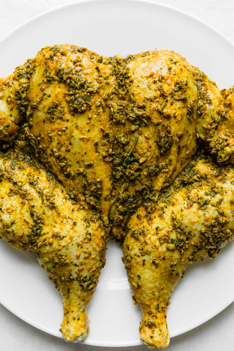Marinated Free-Range Spatchcock Chicken