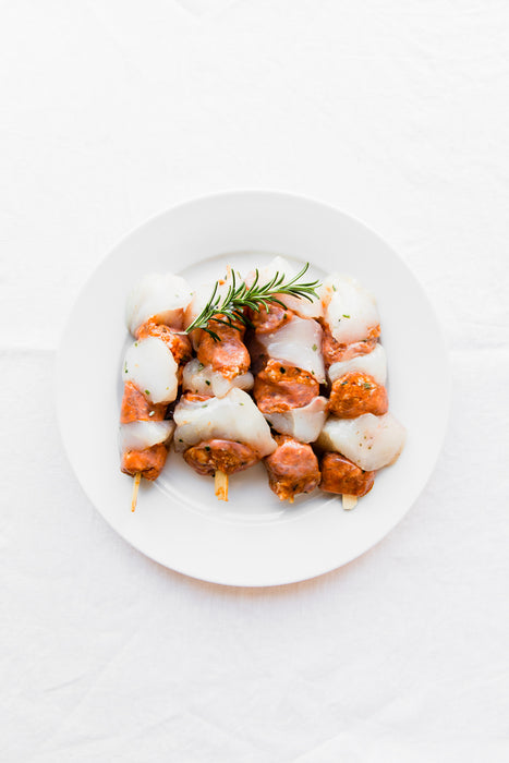 4 x Monkfish & Chorizo Skewers