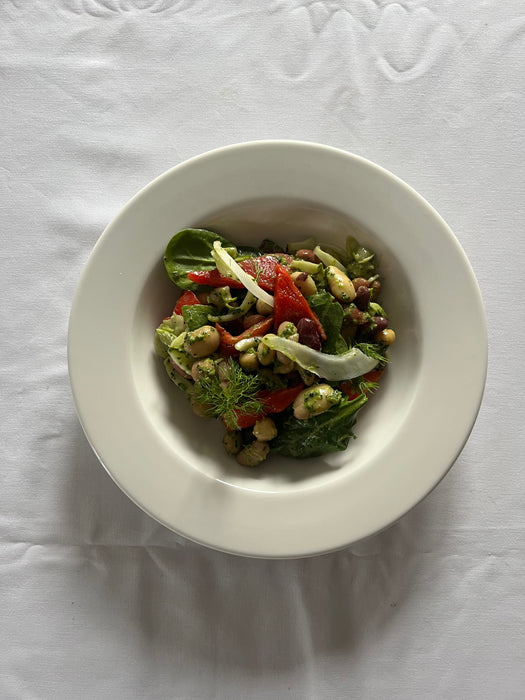 White Bean, Roast Pepper, Fennel & Dill Salad